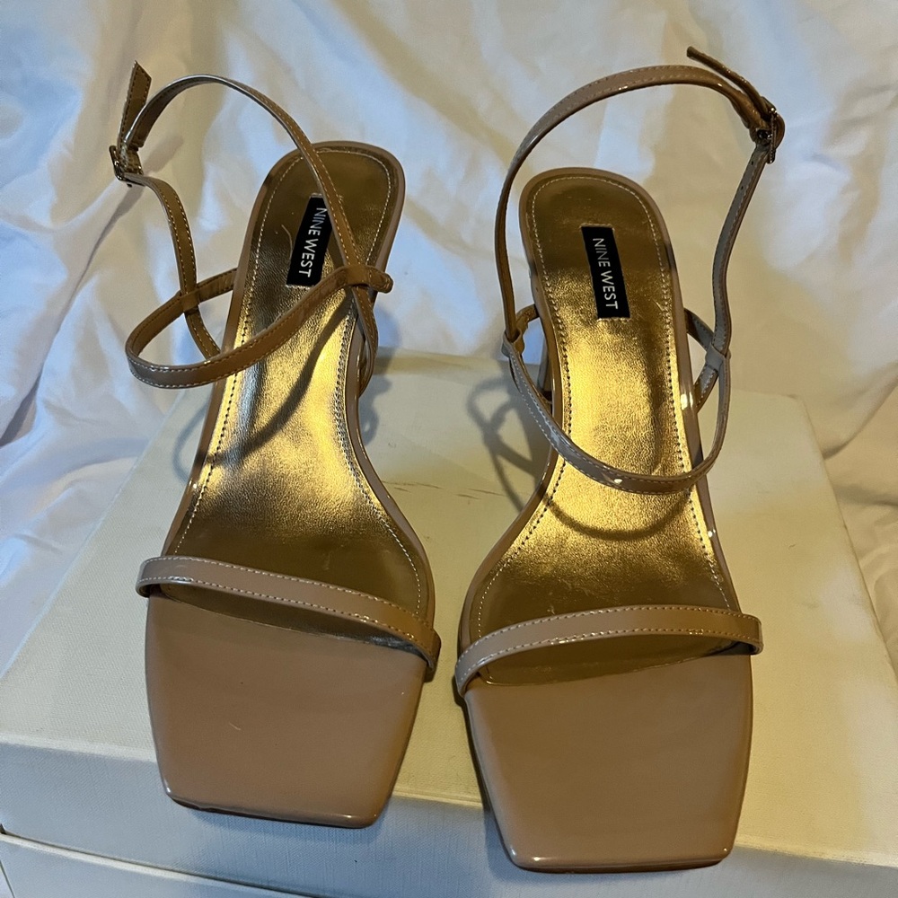 Nine West Tan Block Heel Heels